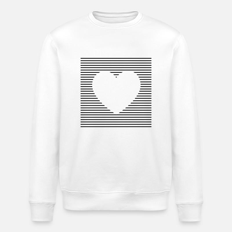 Herz - Stanley/Stella ROLLER Unisex Organic Sweatshirt - white