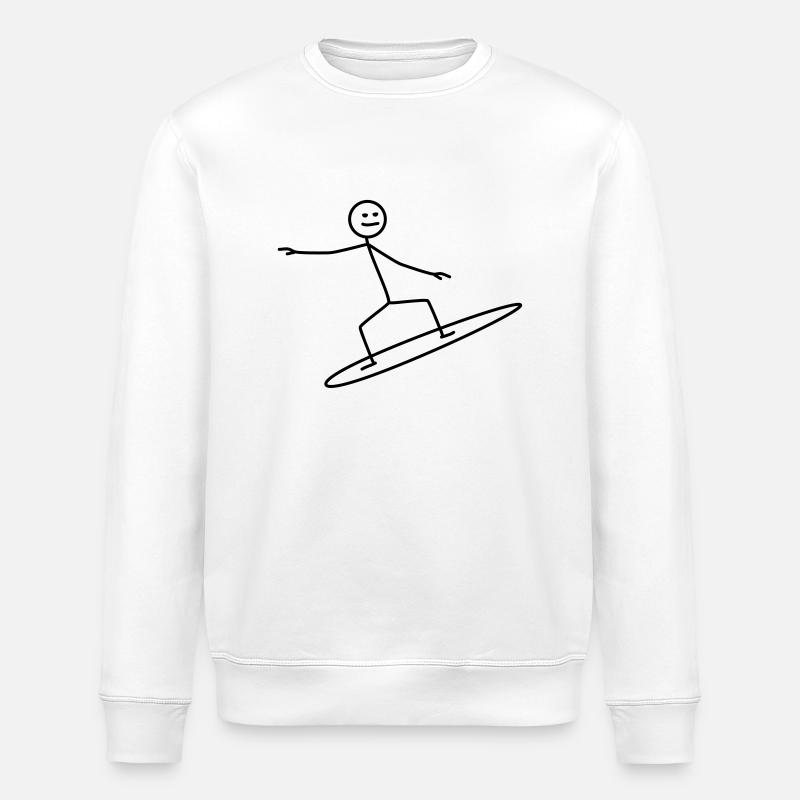 surfer - Sweat bio ROLLER Stanley/Stella Unisexe - blanc