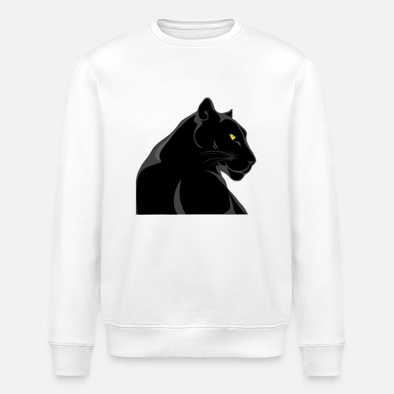 Panthère noire - Sweat bio ROLLER Stanley/Stella Unisexe - blanc
