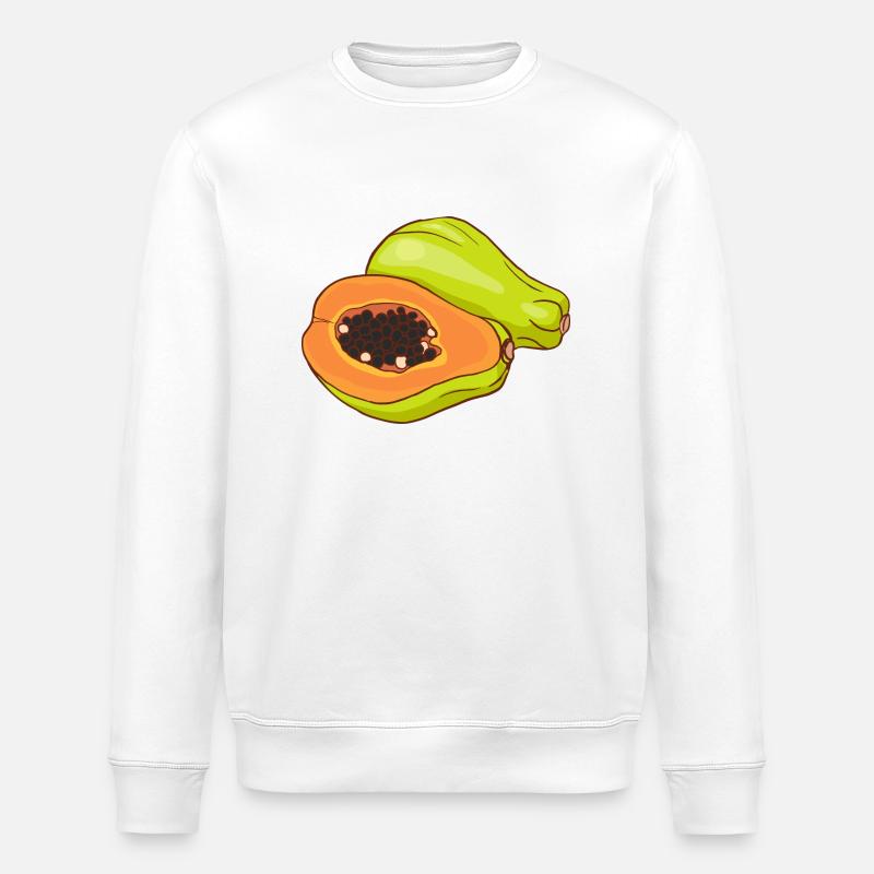 Papaya Melonenbaum Papayabaum - Stanley/Stella Unisex Bio-Sweatshirt ROLLER - Weiß