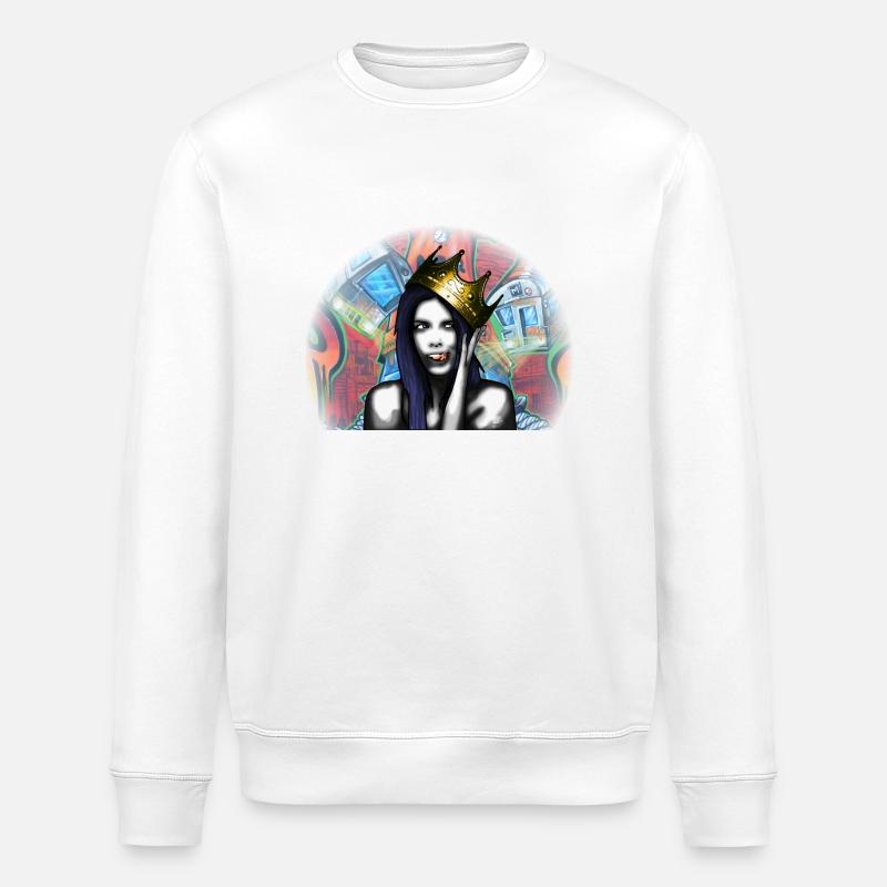 Königin von Graffiti von Custom - Stanley/Stella Unisex Bio-Sweatshirt ROLLER - Weiß