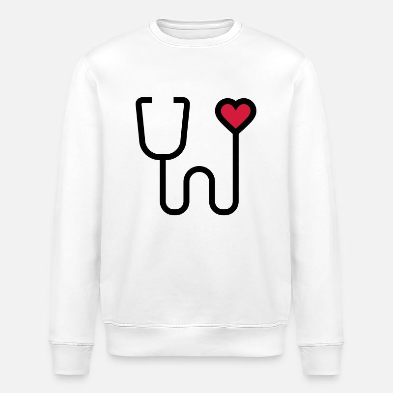 Stéthoscope dispositif d'écoute - Sweat bio ROLLER Stanley/Stella Unisexe - blanc