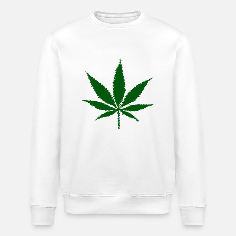 Cannabis (Green Edition) - Stanley/Stella Unisex Bio-Sweatshirt ROLLER - Weiß