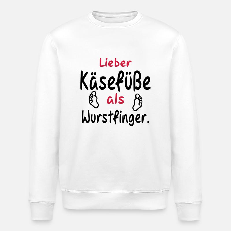 kaesefuesse_wurstfinger - Stanley/Stella ROLLER Unisex Organic Sweatshirt - white