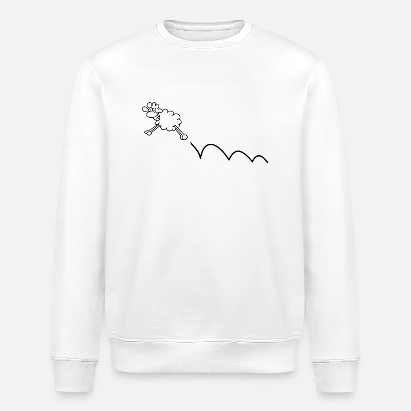 bouncing sheep - Stanley/Stella ROLLER Unisex Organic Sweatshirt - white