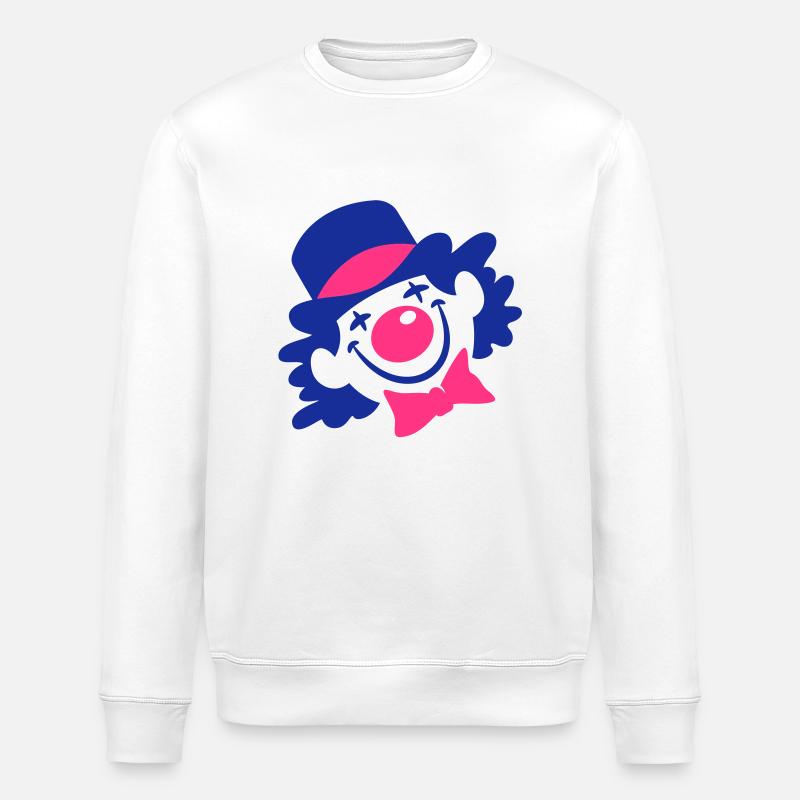 Ein Clown-Gesicht - Stanley/Stella Unisex Bio-Sweatshirt ROLLER - Weiß