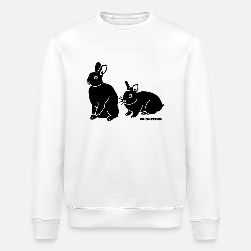 rabbits - Stanley/Stella ROLLER Unisex Organic Sweatshirt - white