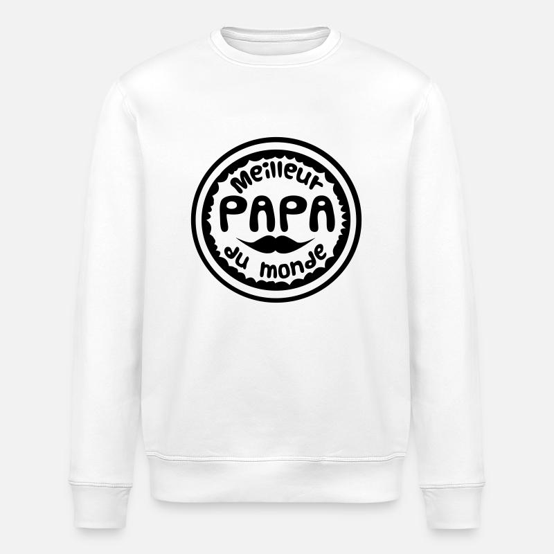 Meilleur papa du monde - Sweat bio ROLLER Stanley/Stella Unisexe - blanc