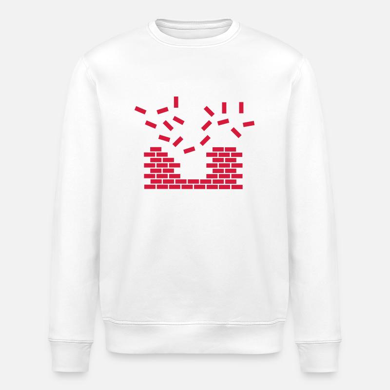 Wall Explosion - Stanley/Stella Unisex Bio-Sweatshirt ROLLER - Weiß