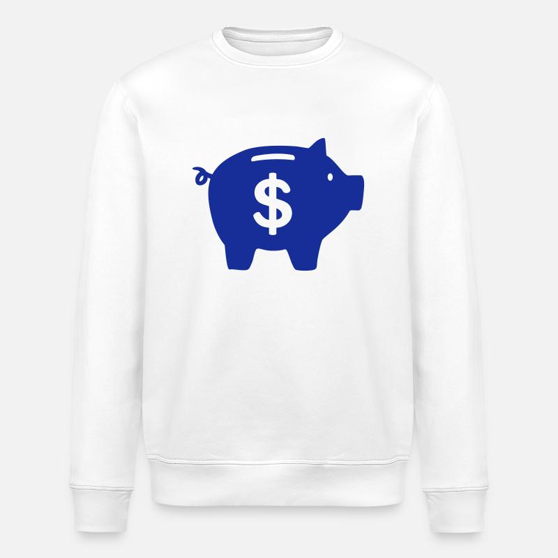 Sparschwein - Stanley/Stella Unisex Bio-Sweatshirt ROLLER - Weiß