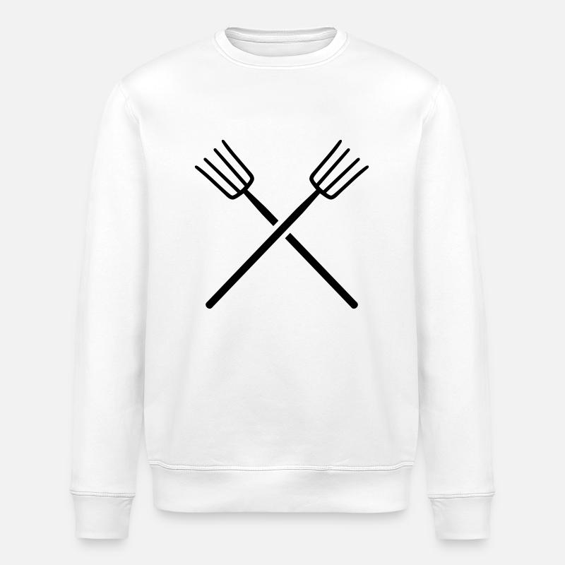 Fourche à fumier - Sweat bio ROLLER Stanley/Stella Unisexe - blanc