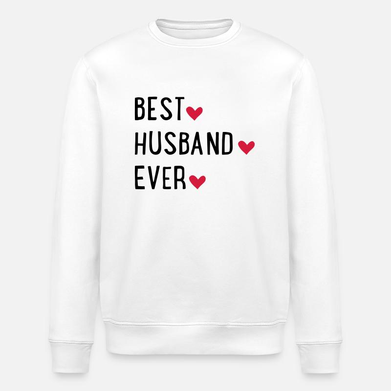 Husband - Stanley/Stella ROLLER Unisex Organic Sweatshirt - white