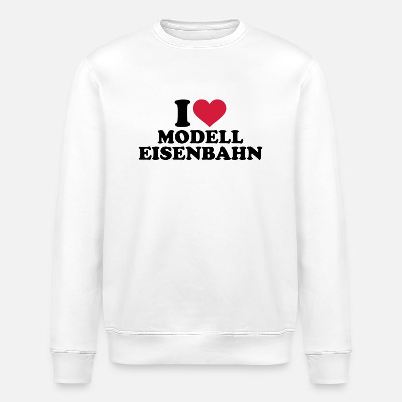 Modelleisenbahn - Stanley/Stella Unisex Bio-Sweatshirt ROLLER - Weiß