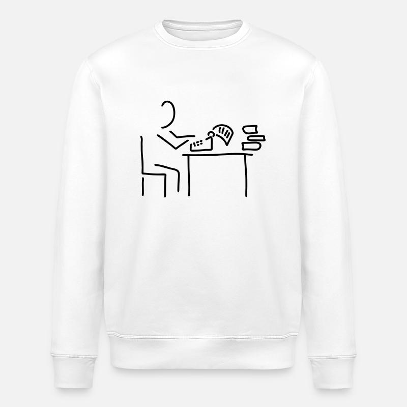 autor schreibt buch - Stanley/Stella Unisex Bio-Sweatshirt ROLLER - Weiß