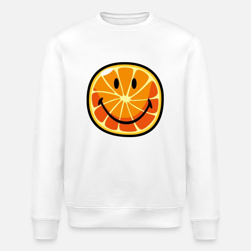 Smiley Pamplemousse - Sweat bio ROLLER Stanley/Stella Unisexe - blanc