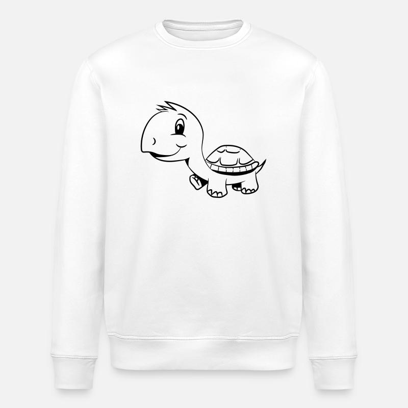 Turtle funny sweet - Stanley/Stella ROLLER Unisex Organic Sweatshirt - white