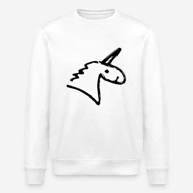 Einhorn - Stanley/Stella Unisex Bio-Sweatshirt ROLLER - Weiß
