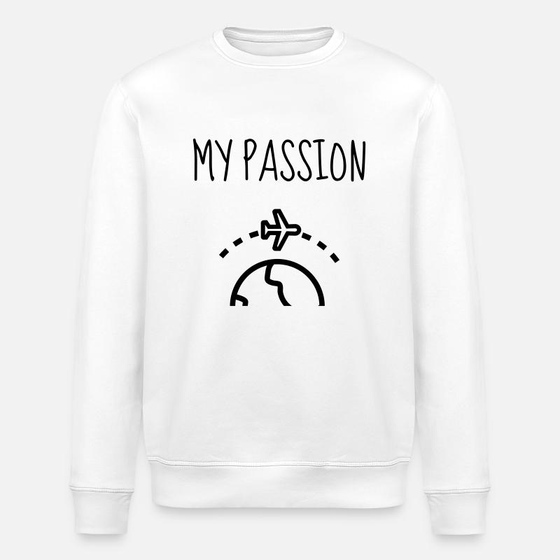 Voyage / Voyageur / Vacances / Voyager - Sweat bio ROLLER Stanley/Stella Unisexe - blanc
