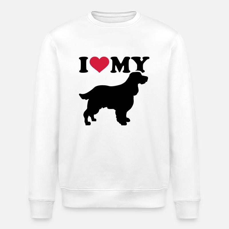 English Springer Spaniel - Sweat bio ROLLER Stanley/Stella Unisexe - blanc