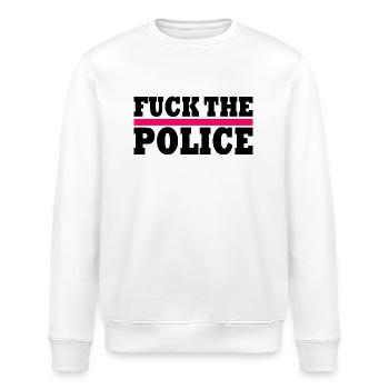 stop brutality - Stanley/Stella ROLLER Unisex Organic Sweatshirt - white - Front - Nik (191cm)