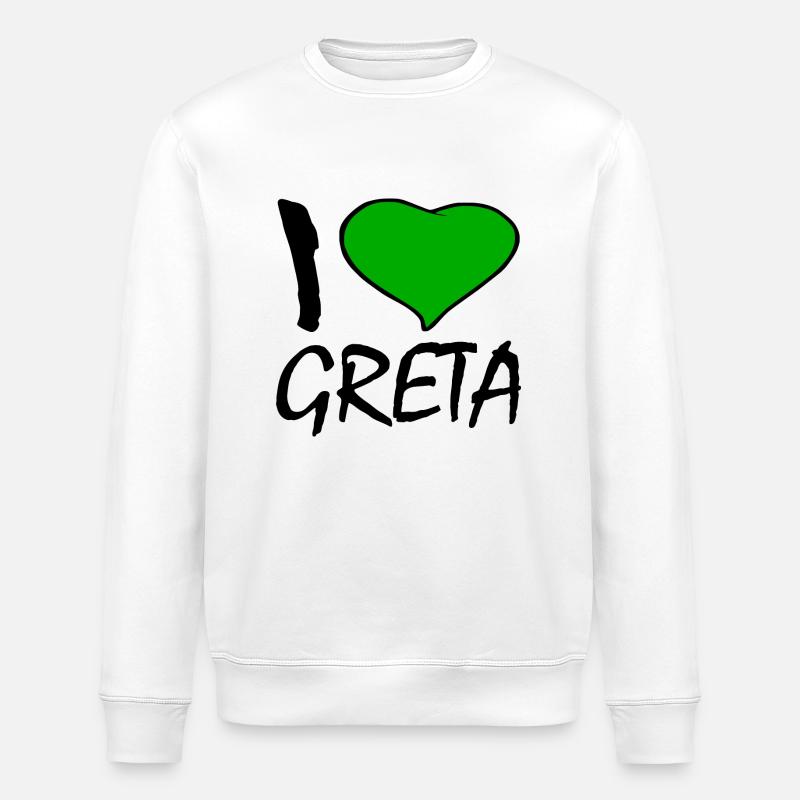 I love greta - Stanley/Stella Unisex Bio-Sweatshirt ROLLER - Weiß
