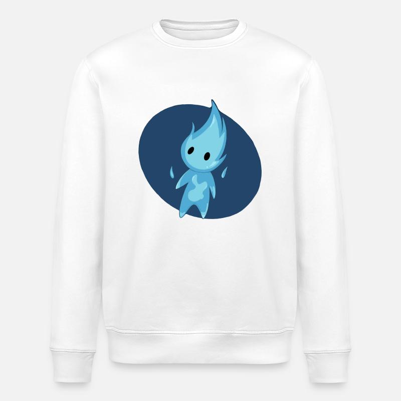 Will O The Wisp cutie - Stanley/Stella ROLLER Unisex Organic Sweatshirt - white
