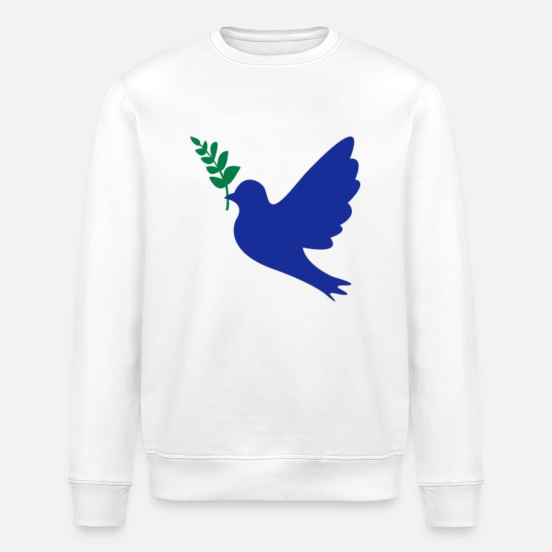 Friedenstaube_Peace - Stanley/Stella Unisex Bio-Sweatshirt ROLLER - Weiß