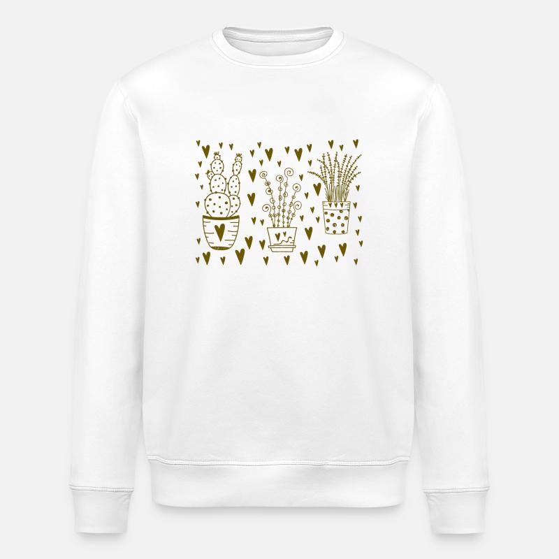 Zimmerpflanzen Liebe - Stanley/Stella Unisex Bio-Sweatshirt ROLLER - Weiß