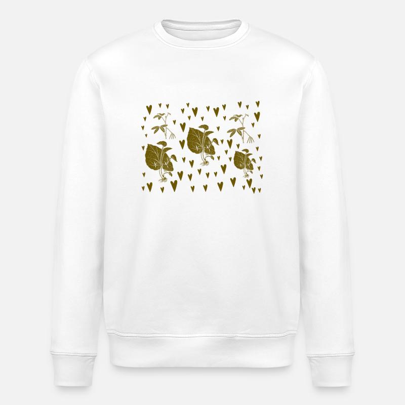 Jardin Magique - Coeurs de Pettern - Sweat bio ROLLER Stanley/Stella Unisexe - blanc