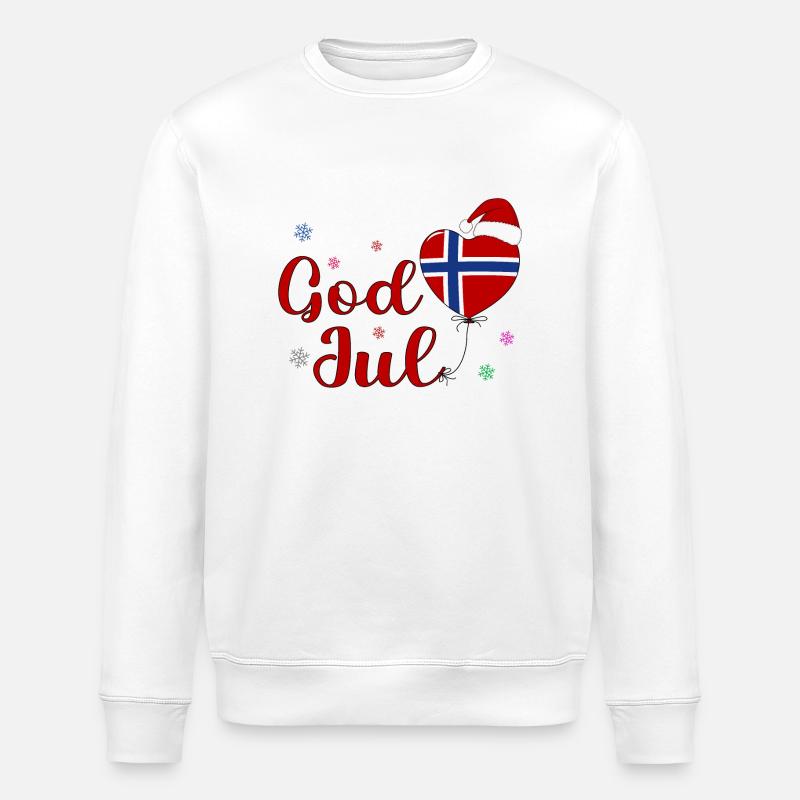 Dieu Jul Norge - Sweat bio ROLLER Stanley/Stella Unisexe - blanc