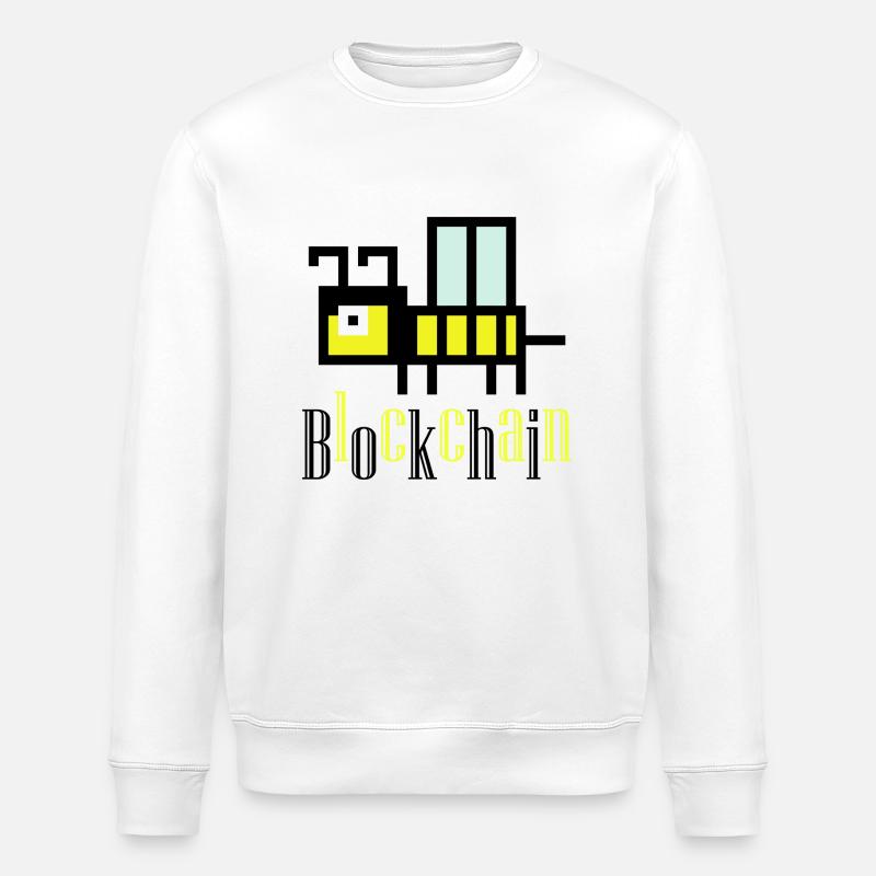 Bee Blockchain Logo - Stanley/Stella Unisex Bio-Sweatshirt ROLLER - Weiß
