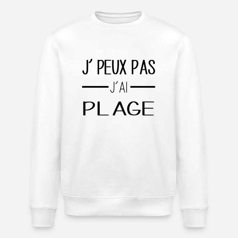 Plage - Sweat bio ROLLER Stanley/Stella Unisexe - blanc