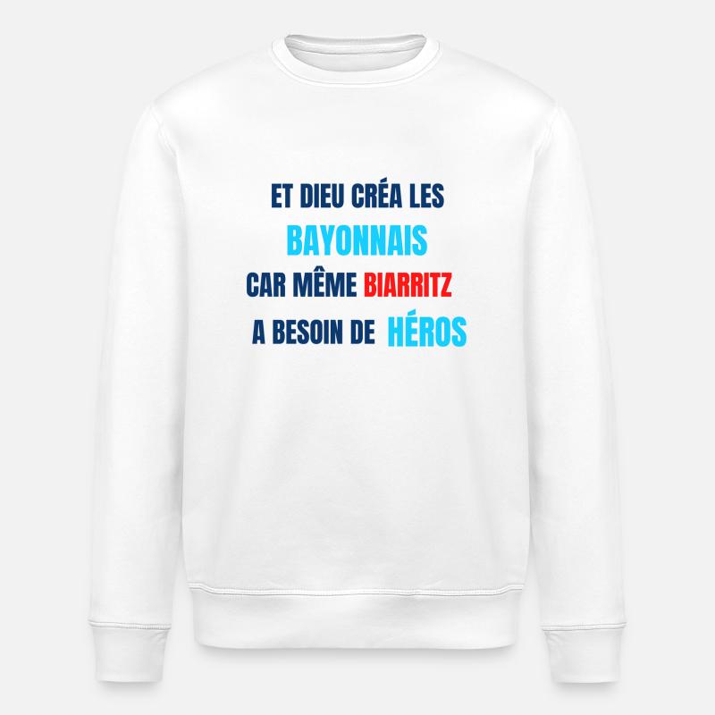 Bayonne - Sweat bio ROLLER Stanley/Stella Unisexe - blanc