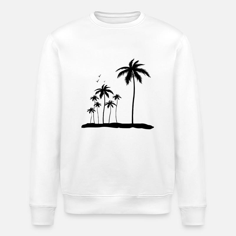 Île des Palmiers - Sweat bio ROLLER Stanley/Stella Unisexe - blanc