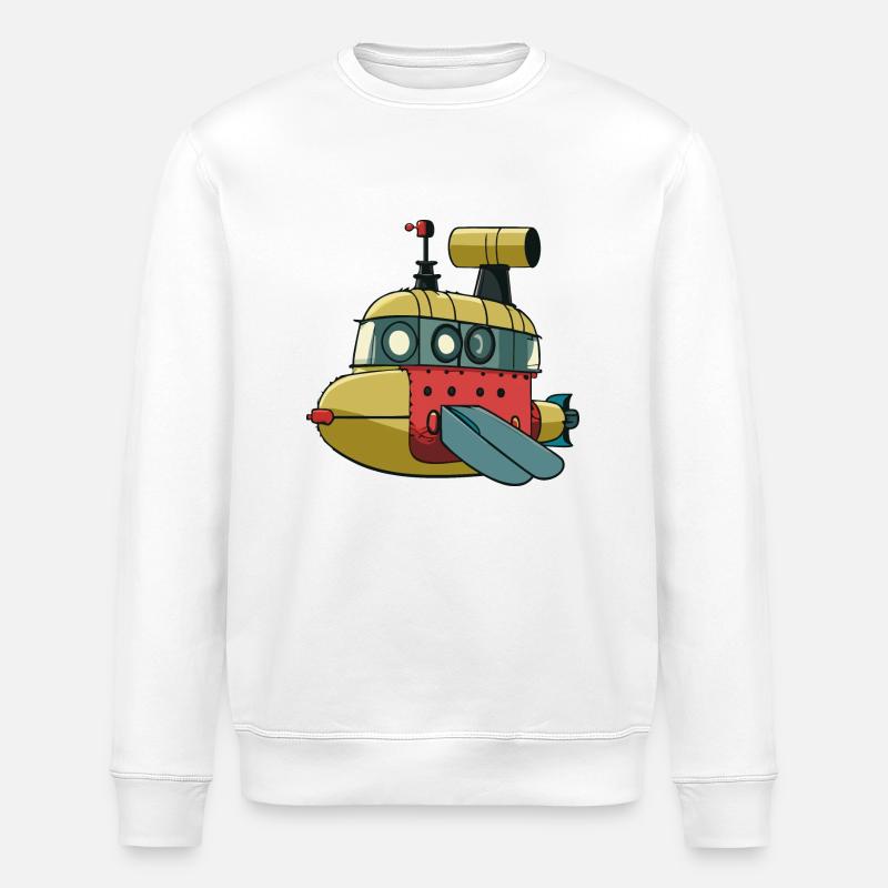 Sous-marin jaune - Sweat bio ROLLER Stanley/Stella Unisexe - blanc