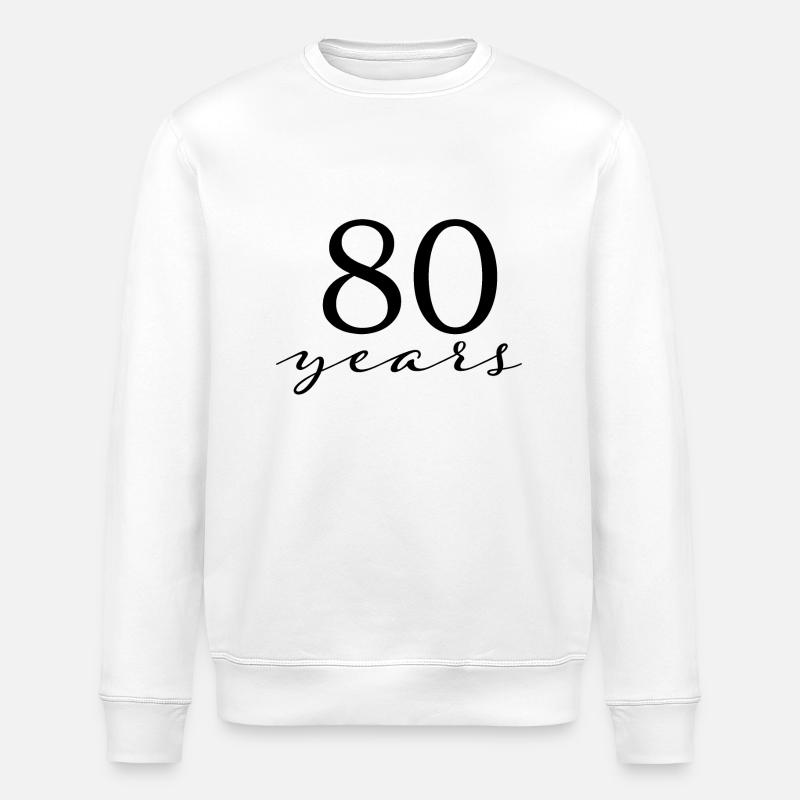 80 Jahre - Stanley/Stella Unisex Bio-Sweatshirt ROLLER - Weiß