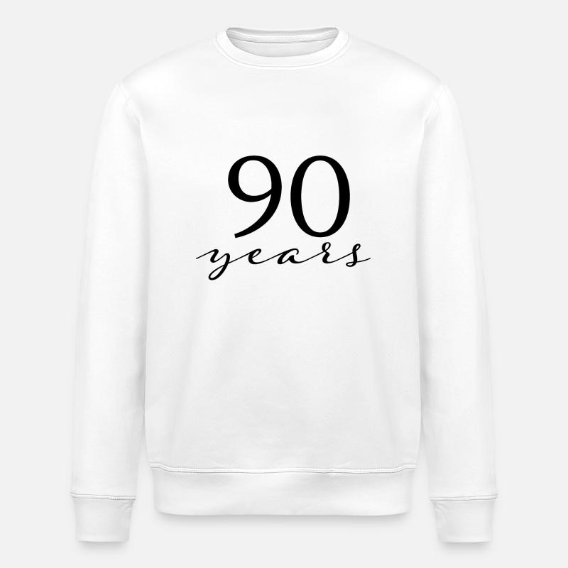 90 Jahre - Stanley/Stella Unisex Bio-Sweatshirt ROLLER - Weiß