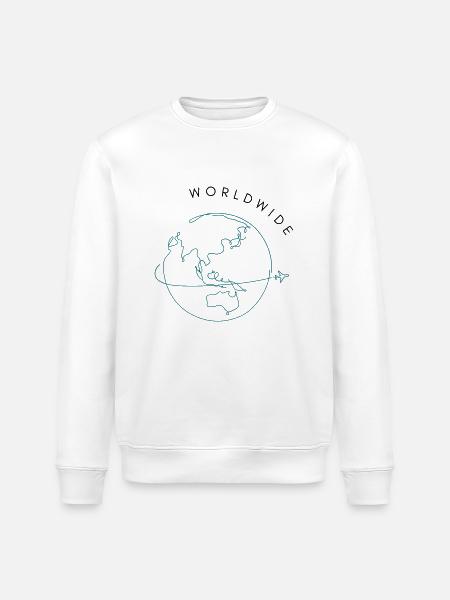Weltweit reisen - Stanley/Stella Unisex Bio-Sweatshirt ROLLER - Weiß