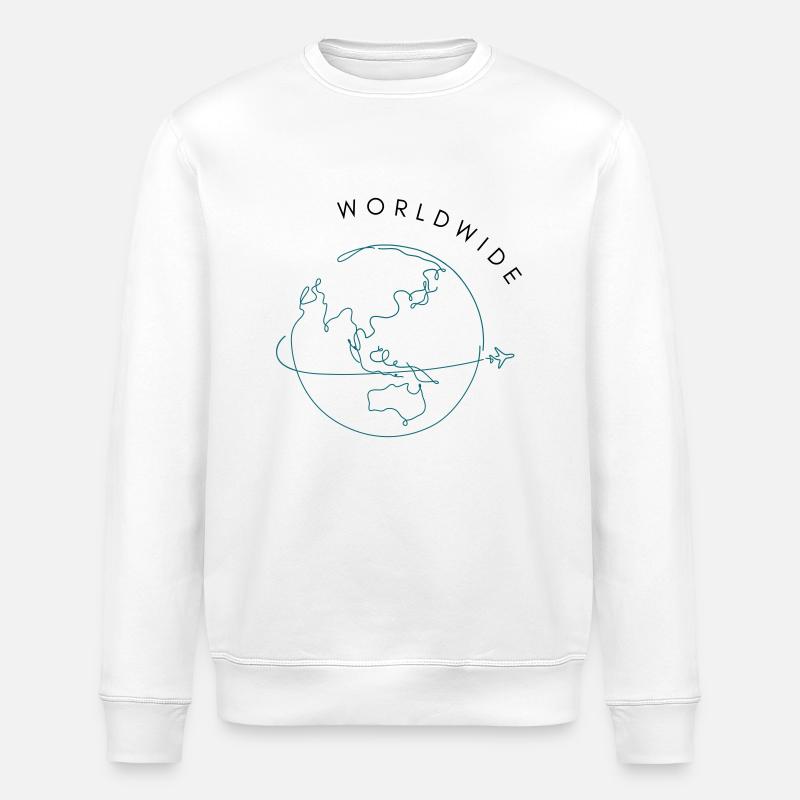 Weltweit reisen - Stanley/Stella Unisex Bio-Sweatshirt ROLLER - Weiß