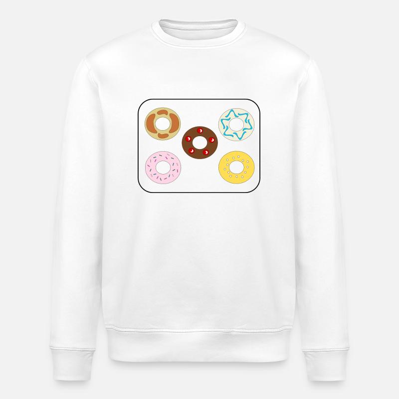 Donuts divers - Stanley/Stella ROLLER Unisex Organic Sweatshirt - white