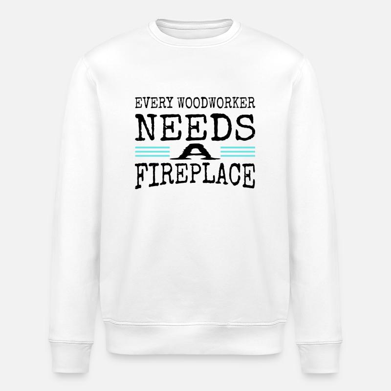 quote tree feller lumber logging - Stanley/Stella Unisex Bio-Sweatshirt ROLLER - Weiß