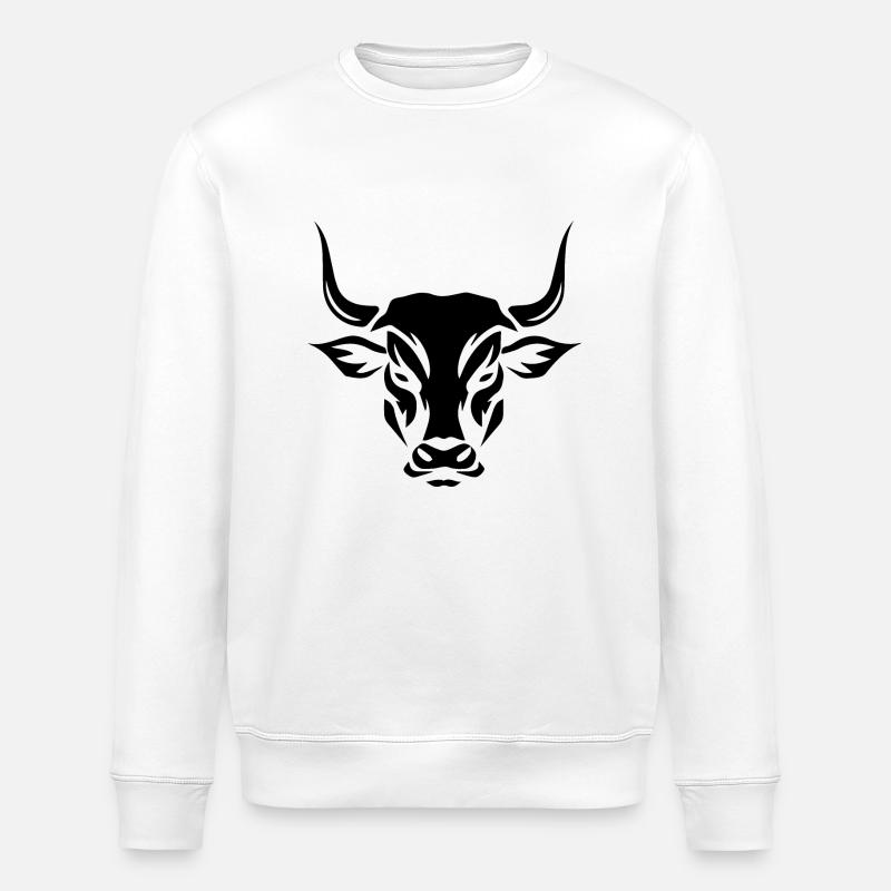 Bulle Stier - Stanley/Stella Unisex Bio-Sweatshirt ROLLER - Weiß