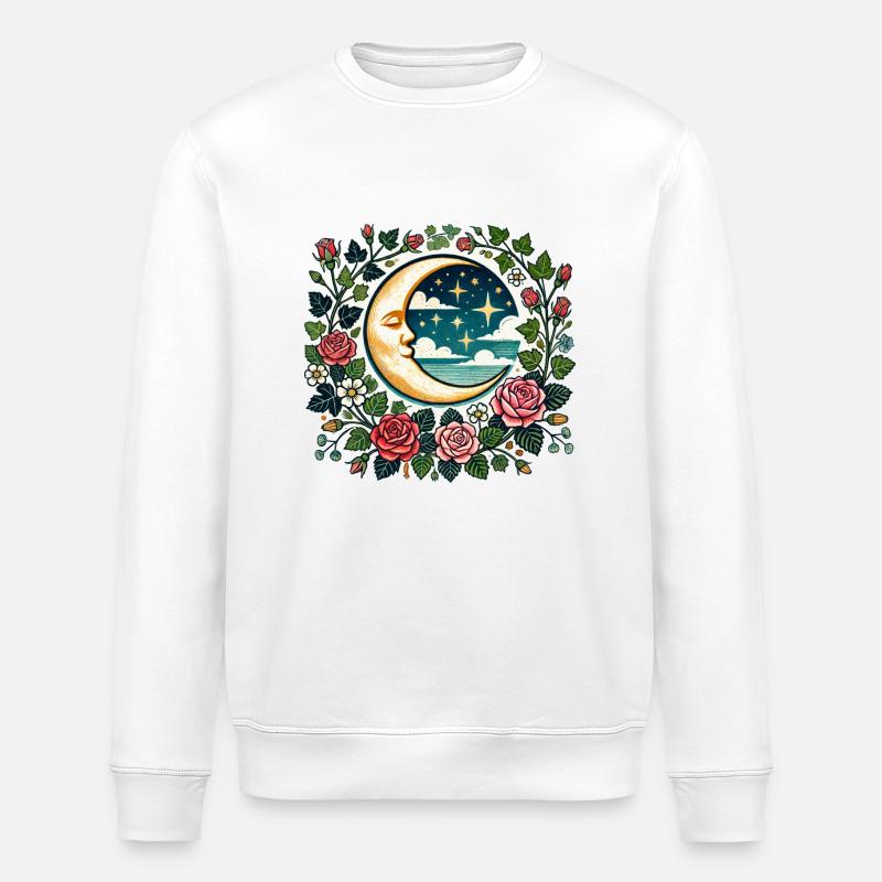 Enfant de la lune - Sweat bio ROLLER Stanley/Stella Unisexe - blanc