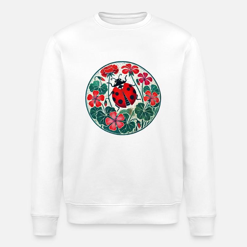 Ladybug - Stanley/Stella ROLLER Unisex Organic Sweatshirt - white