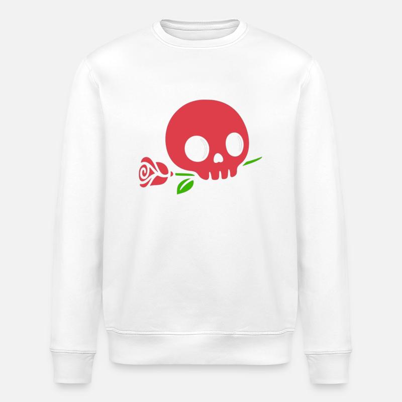 Skull - Sweat bio ROLLER Stanley/Stella Unisexe - blanc