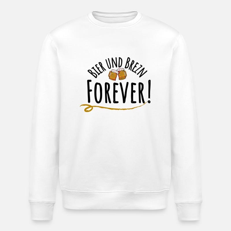 Bier und Brezn forever! - Stanley/Stella Unisex Bio-Sweatshirt ROLLER - Weiß