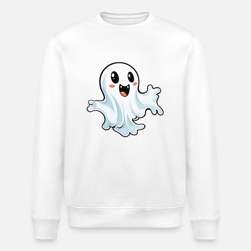 Ghost Halloween - Stanley/Stella Unisex Bio-Sweatshirt ROLLER - Weiß