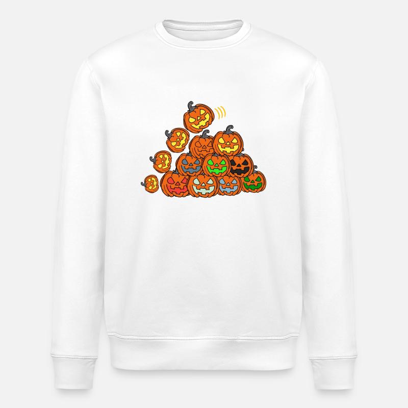 Kürbis Turm - Stanley/Stella Unisex Bio-Sweatshirt ROLLER - Weiß