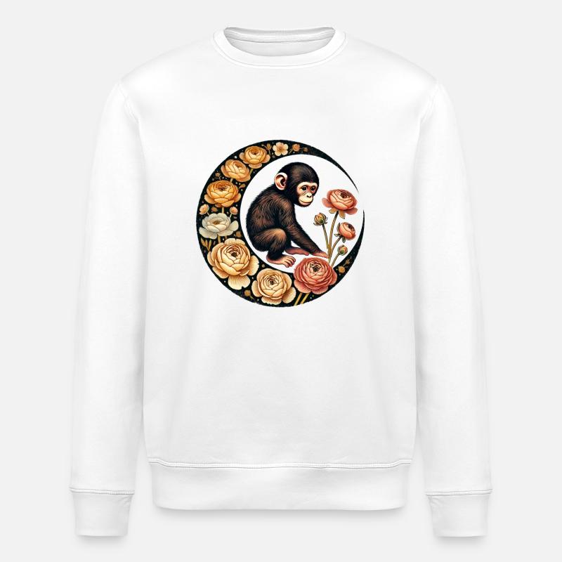 Chimp - Stanley/Stella ROLLER Unisex Organic Sweatshirt - white