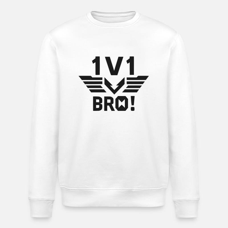 1v1 Frère - Sweat bio ROLLER Stanley/Stella Unisexe - blanc